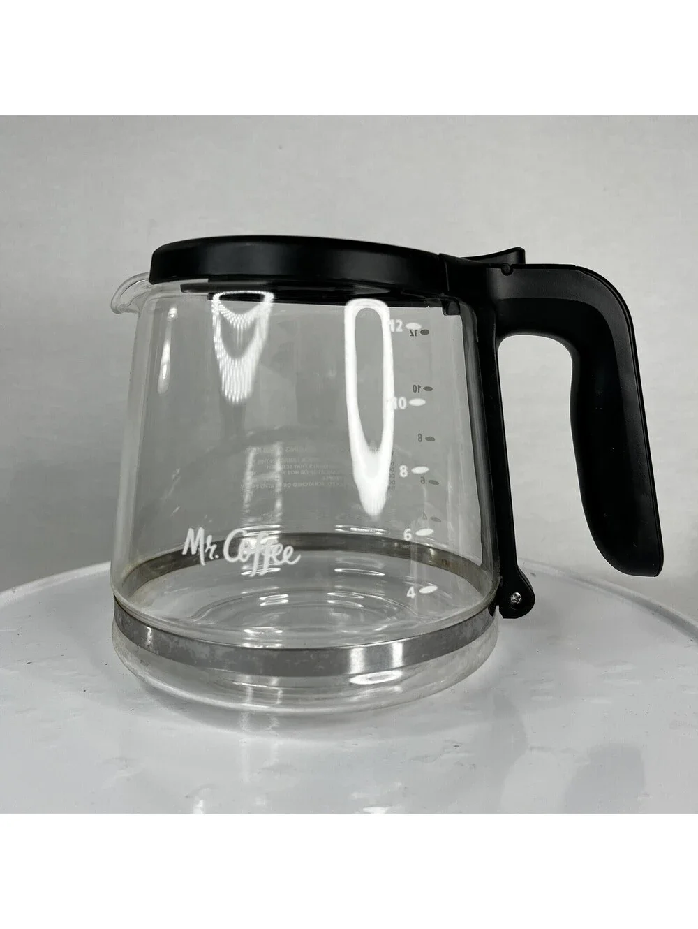 MR COFFEE 12-Cup Glass Carafe Pot Replacement with Black Lid & Handle